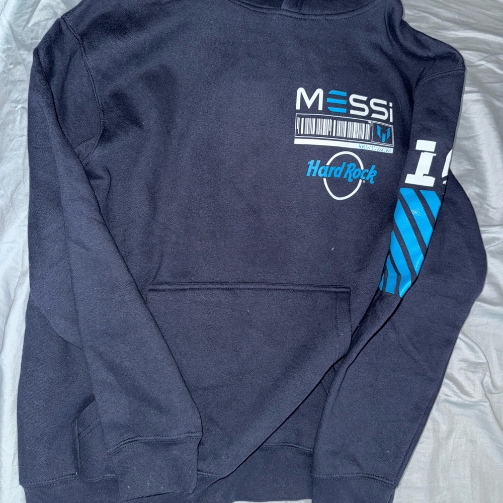 Hard Rock Cafe Lionel Messi Navy Hoodie